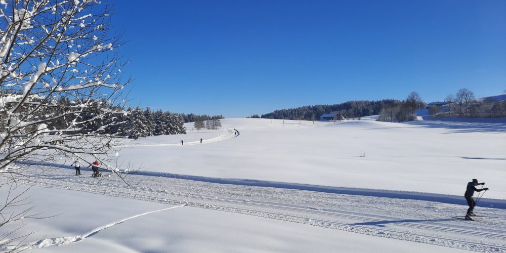 Langlaufen von der Haustüre weg